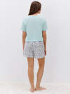 Omsa Пижама 589384 OmD 0234D CONFETTI Пижама женская (Футболка укорочен.+шорты), СО Menta/Multicolor (Мультиколор)
