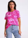 Апрель Футболка 589512 1ЖДФК3302804н тай-дай на фуксии