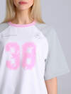 Апрель Футболка 589525 1ЖДФК5037001 белый+светло-серый+светло-розовый