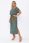 LT Collection Платье 589707 П15347-5М синий/оранжевый