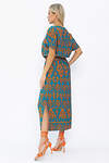 LT Collection Платье 589707 П15347-5М синий/оранжевый