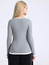 Апрель Лонгслив 590078 1ЖДЛД4616323 серый+белый