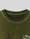 MARK FORMELLE Свитшот 590562 121893-1 ACID WASH т.зеленый +печать