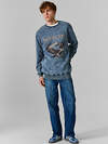 MARK FORMELLE Свитшот 590567 121873/1 ACID WASH графит +печать1