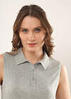 CLEVER Блузка 590693 267198шв т.серый