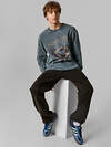 MARK FORMELLE Свитшот 591459 121873/1 ACID WASH графит +печать