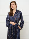 Omsa Халат 591715 OmD 0416D ROSA Халат жен.(с запахом до середины икры), PL Blu/Multicolor (Мультиколор)