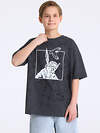 Апрель Футболка 591861 1ПДФК5016001н варенка темно-серый / Мифология