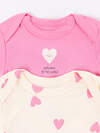 MARK FORMELLE Боди детское 592203 13015-2 сердечки на молоке +розовое саше