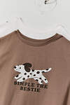 MARK FORMELLE Футболка 592283 113379-2 пепельно -коричневый +маленькие собачки на белом