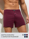 Omsa Трусы 592768 OmB 1243-1 Шорты-Боксеры муж. с закр.резинкой, CO Bordo (Бордовый)
