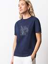 VILATTE Футболка 592996 D49.163 т.синий_листья