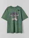 MARK FORMELLE Футболка 593477 112953R ACID WASH на зеленом +печать