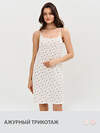 Omsa Сорочка 595460 OmD 0105D POINTELLE PRINT Сорочка ночная женская (уз. бретели), СО Avorio (Молочный)