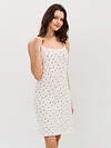 Omsa Сорочка 595460 OmD 0105D POINTELLE PRINT Сорочка ночная женская (уз. бретели), СО Avorio (Молочный)