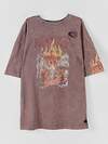MARK FORMELLE Футболка 598353 112953R ACID WASH на бордово-сером +печать
