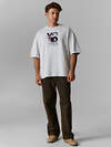 MARK FORMELLE Футболка 598374 111892 ACID WASH на св.сером +печать