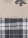 CROCKID Пижама 599941 К 1599 темно-бежевый, клетка таттерсолл