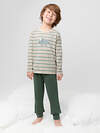 CROCKID Пижама 599943 К 1637 двухцветная полоска, лесной мох