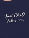 VILATTE Футболка 600435 D49.097 т.синий_just chill