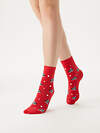 Minimi Носки 601275 MINI INVERNO 3300- 5 (котики) Rosso (Красный)