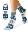 Minimi Носки 601278 MINI INVERNO 3300- 7 (кот, заяц, такса) Jeans (Синий)