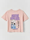 MARK FORMELLE Футболка 601574 113384 ACID WASH серебристо -розовый +печать