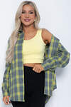 LT Collection Рубашка 602078 Б12546-7 серо-жёлтый.