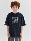 MARK FORMELLE Футболка 602551 113452 ACID WASH на черном +печать
