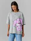 MARK FORMELLE Футболка 602561 112961 ACID WASH серебристо -серый +печать