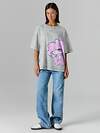 MARK FORMELLE Футболка 602561 112961 ACID WASH серебристо -серый +печать