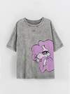 MARK FORMELLE Футболка 602561 112961 ACID WASH серебристо -серый +печать