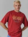 MARK FORMELLE Футболка 602565 111883 ACID WASH бордо +печать