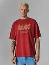 MARK FORMELLE Футболка 602565 111883 ACID WASH бордо +печать