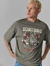 MARK FORMELLE Футболка 602566 111883 ACID WASH хаки +печать