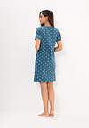 Omsa Сорочка 608720 OmD 0114D POINTELLE PRINT AW26 Сорочка ночная женская (кор.рукав), СО Navy (Синий)