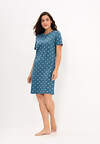 Omsa Сорочка 608720 OmD 0114D POINTELLE PRINT AW26 Сорочка ночная женская (кор.рукав), СО Navy (Синий)