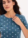 Omsa Пижама 608723 OmD 0250D POINTELLE PRINT AW26 Пижама жен. (Футболка+Брюки), СО Navy (Синий)