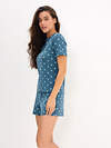 Omsa Пижама 608724 OmD 0260D POINTELLE PRINT AW26 Пижама женская (Футболка+Шорты), СО Navy (Синий)