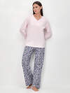 Omsa Пижама 608731 OmD 0243D PRATO Пижама женская (Лонгслив + Брюки), СО Rosa/Blu (Розовый)