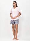 Omsa Пижама 608732 OmD 0235D PRATO Пижама жен. (Футболка + Шорты), СО Jeans/Tiffany (Синий)