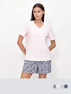 Omsa Пижама 608732 OmD 0235D PRATO Пижама жен. (Футболка + Шорты), СО Jeans/Tiffany (Синий)
