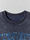MARK FORMELLE Свитшот 609063 121801/1 ACID WASH сине -черный +печать
