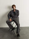 MARK FORMELLE Свитшот 609063 121801/1 ACID WASH сине -черный +печать