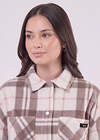 CLEVER Рубашка 609372 LJ16-103/5к св.бежевый/т.коричневый