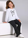 Апрель Комплект 609960 лонгслив+брюки 2ДЛБ5982023 белый+черный