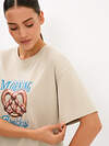 Minimi Пижама 610303 DMi 0227D MATTINA Пижама женская (Футболка + Брюки), СО Beige/Blu Сhiaro (Бежевый)