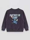 MARK FORMELLE Свитшот 611505 123437/1 ACID WASH графит +печать2