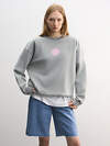MARK FORMELLE Свитшот 612767 122530 ACID WASH серый +печать
