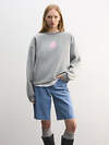 MARK FORMELLE Свитшот 612767 122530 ACID WASH серый +печать